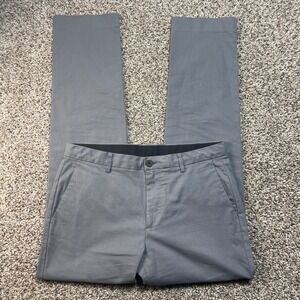 Bonobos Men's 31x31 Slim Dress Pants Gray Flat Front Stretch Casual Chino 3xDry